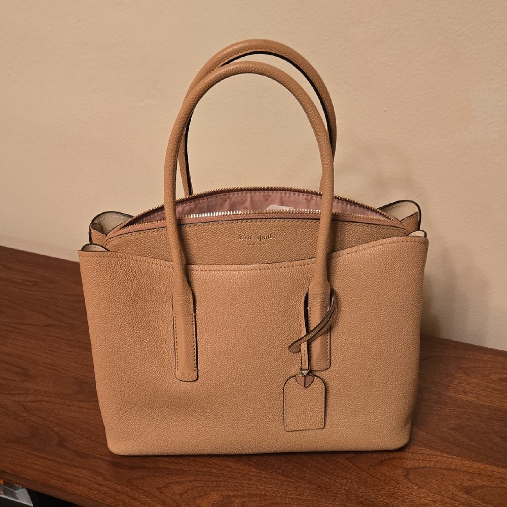Kate Spade Tan Leather Tote Bag